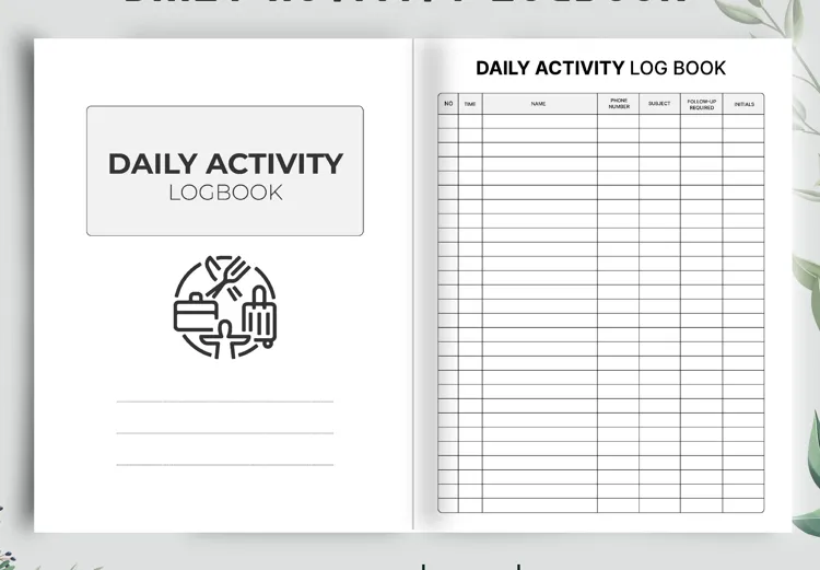 Abstract visualization of a daily logbook structure with floating modular day cards